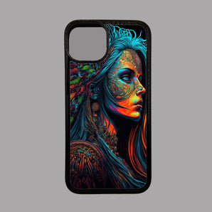 Colourful Floral Girl -  iPhone Case