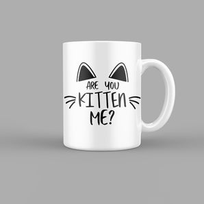 Are You Kitten Me Quotes Mug