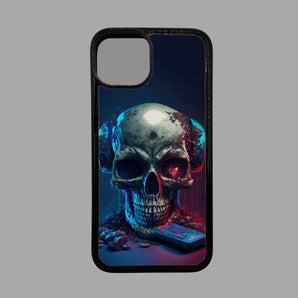 Gamer Skull with Headphones - iPhone Case