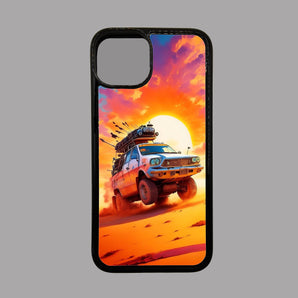 Colourful Sunset Desert Car -  iPhone Case