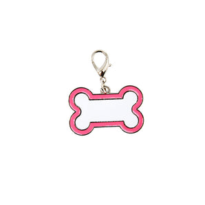 Dog Bone Dog Tag - Pink
