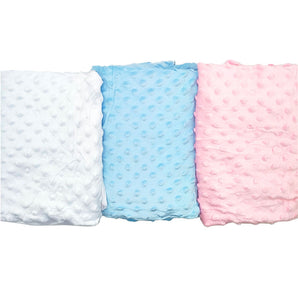 White Baby Blanket with Massage Beads 100 x 75 cm