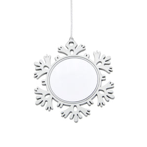 Snowflake Metal Xmas Decoration - Silver
