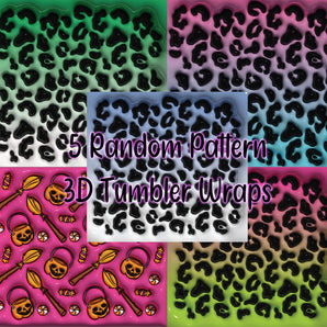 3D Tumbler Inflated Pattern Designs - Tumbler Templates - Tumbler Wrap - DIGITAL DOWNLOAD - PNG Files