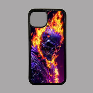 Evil Skull on Fire - iPhone Case
