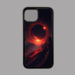 Red Sun over Mountains -  iPhone Case