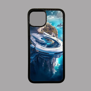 Space Ship on Island 2 Gaming Gamer -  iPhone Case