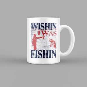 Wishin i was Fishin Outdoor & Sports Mug
