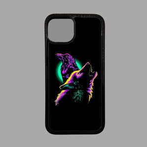 Colourful Wolf and Bird Animals -  iPhone Case