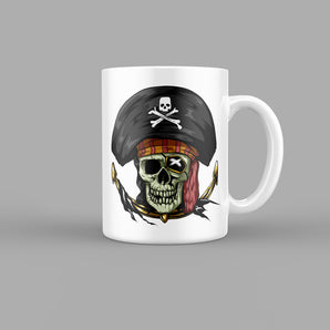 Skull in Pirate Hat Skull & Zombies Mug