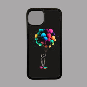 Boy Holding Colourful Balloons -  iPhone Case