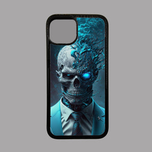 Evil Blue Skull - iPhone Case