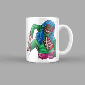 Weird Woman Skull & Zombies Mug