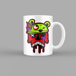 Weird Red and Green Skull & Zombies Mug