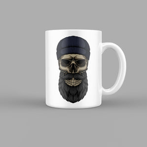 Skull in a Beanie with Beard Skull & Zombies Mug