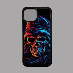 Colourful Skull and Hat - iPhone Case