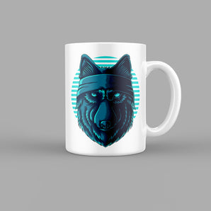 Blue Wolf Animals Mug