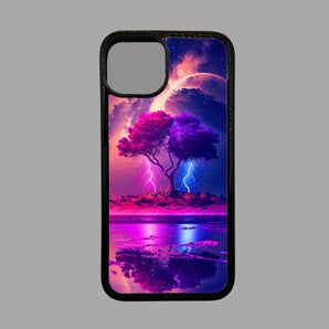 Pink and Purple Lightning Tree -  iPhone Case