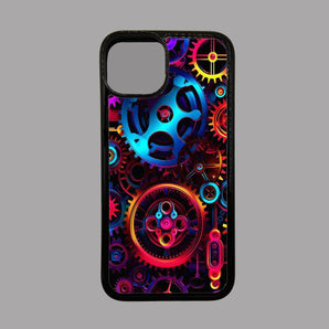 Colourful Mechanical Cogs -  iPhone Case