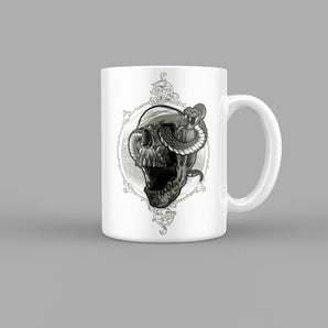 Skull with a Snake in Eyes Skull & Zombies Mug
