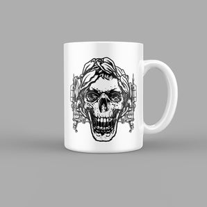 Skull with Tattoo Guns Skull & Zombies Mug