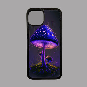 Purple Neon Mushrooms Highs -  iPhone Case