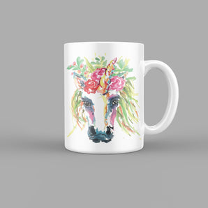 Flower Unicorn Animals Mug