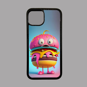 Colourful Burger with Eyes Funny Comedy -  iPhone Case