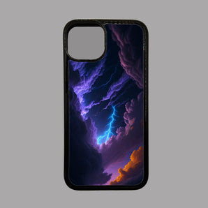 Purple Clouds and Lightning -  iPhone Case