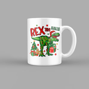 Rex The Halls Xmas Mug