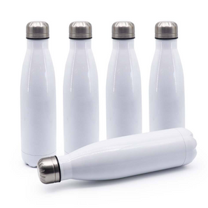 500ML Stainless Steel Bowling Bottle - White