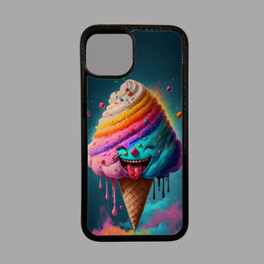 Rainbow Ice Cream Face Funny Comedy -  iPhone Case