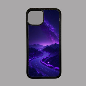 Purple Night on the Road - iPhone Case