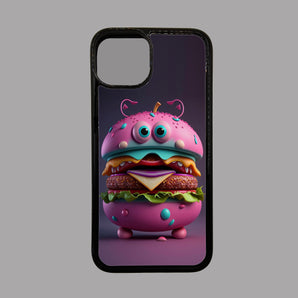 Pink Burger with Eyes Funny Comedy -  iPhone Case