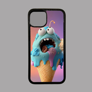 Ice Cream with Funny Face Funny Comedy -  iPhone Case
