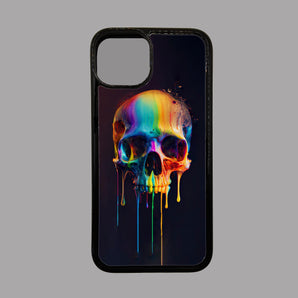 Paint Dripping Skull - iPhone Case