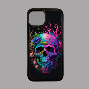 Colourful Flower Skull - iPhone Case