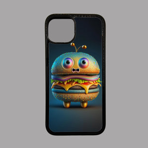 Burger with Funny Face Funny Comedy -  iPhone Case