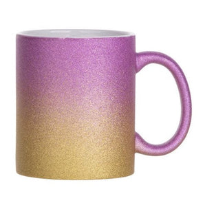 11oz Pink and Gold Glitter Mug - x36 FULL BOX