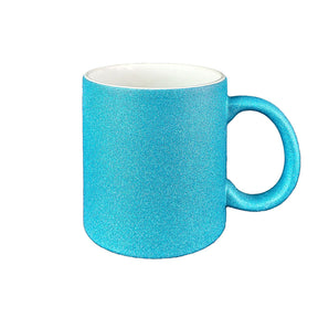 11oz Blue Glitter Mugs - x36 FULL BOX