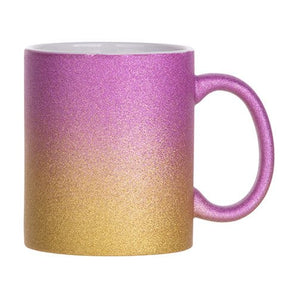 11oz Pink and Gold Glitter Mug - With Smash Proof Mug Boxes - x10