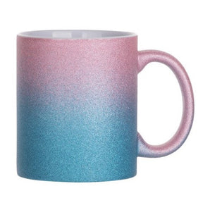 11oz Pink and Blue Glitter Mugs - With Smash Proof Mug Boxes X20