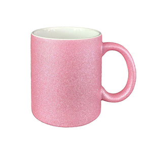 11oz Pink Glitter Mugs - With Smash Proof Mug Boxes - x10